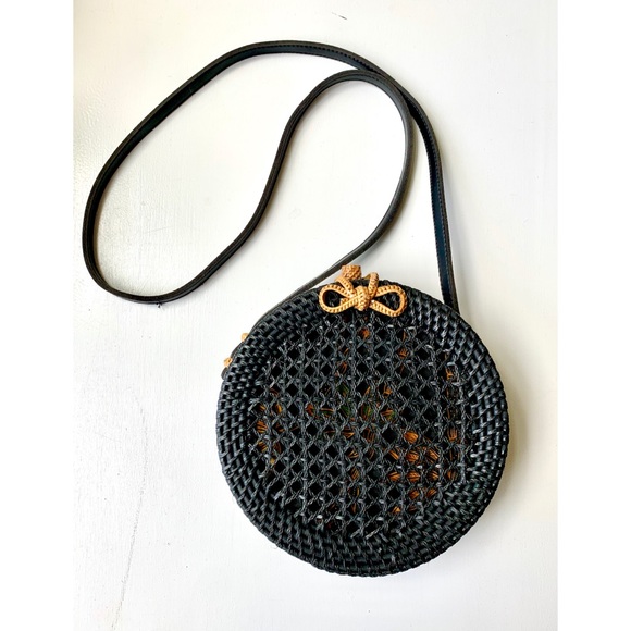 Anthropologie Handbags - Anthropologie Bali Circular Cross Body Bag - Black